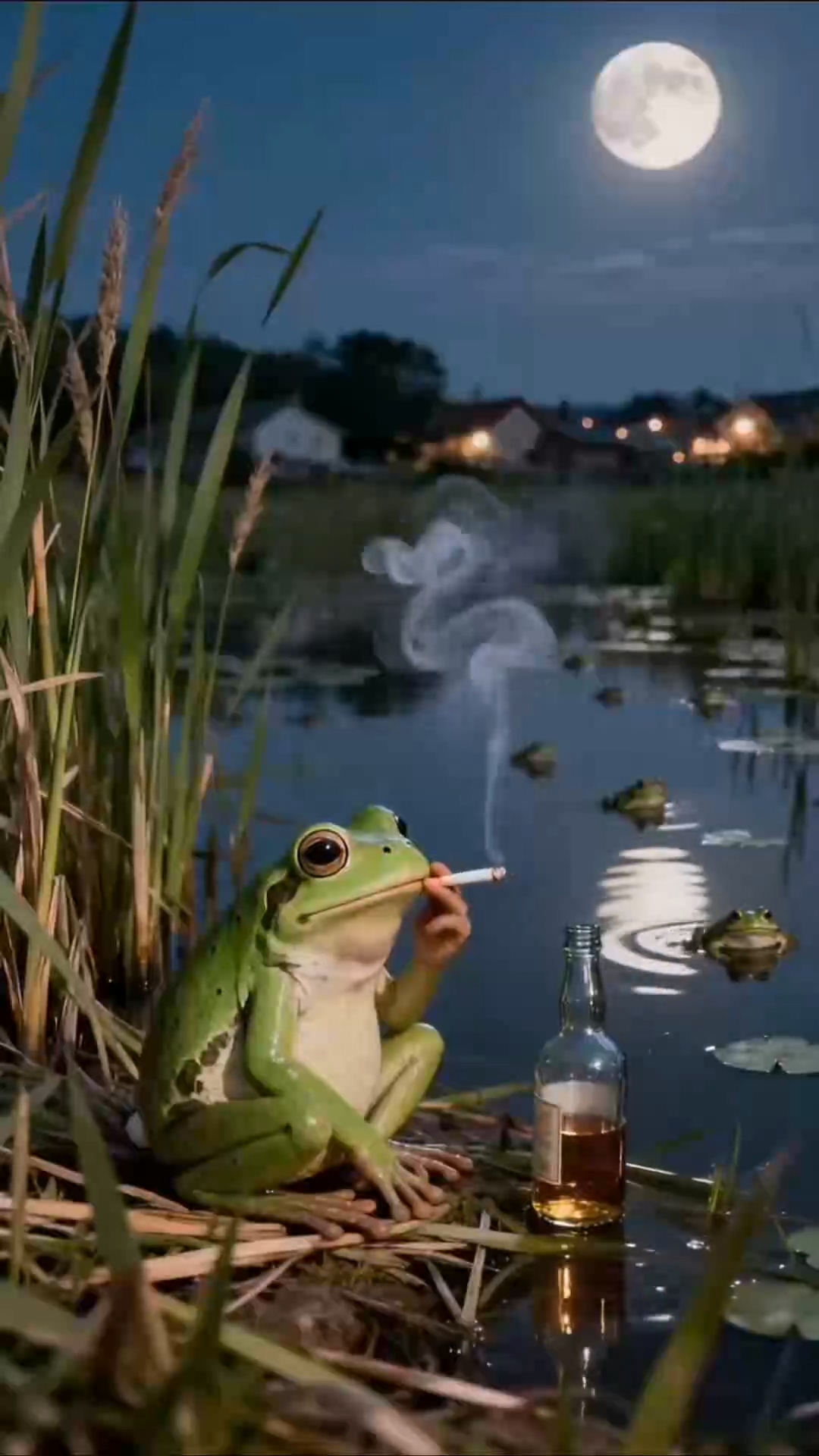 青蛙拟人化短视频